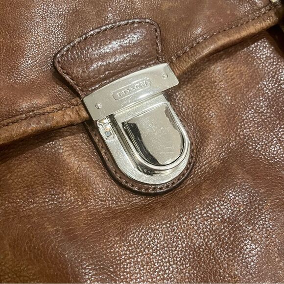 Coach Vintage Two Way Briefcase Brown Leather 70146 - Picture 2 of 11